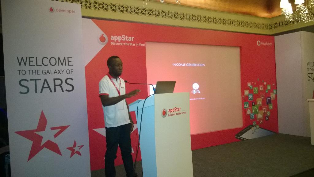 TelecelGhana's tweet photo. "@balagopalks: Developer from @VodafoneGhana at #appStar international event #Abideen http://t.co/gk3yoDzNET" #appstargh