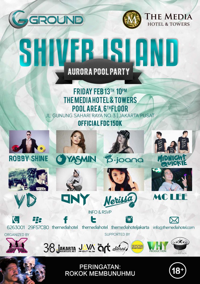 #AuroraPoolNight w/ <a href="/MidnightQuickie/">Midnight Quickie</a> <a href="/DJ_Yasmin/">Fahria Yasmin Baladraf</a> <a href="/PJoana/">Princess Joana</a> Etc | 13 Feb'15 <a href="/TheMediaHotel/">The Media Hotel</a> | CP <a href="/XProduction_JKT/">[X] Production</a>