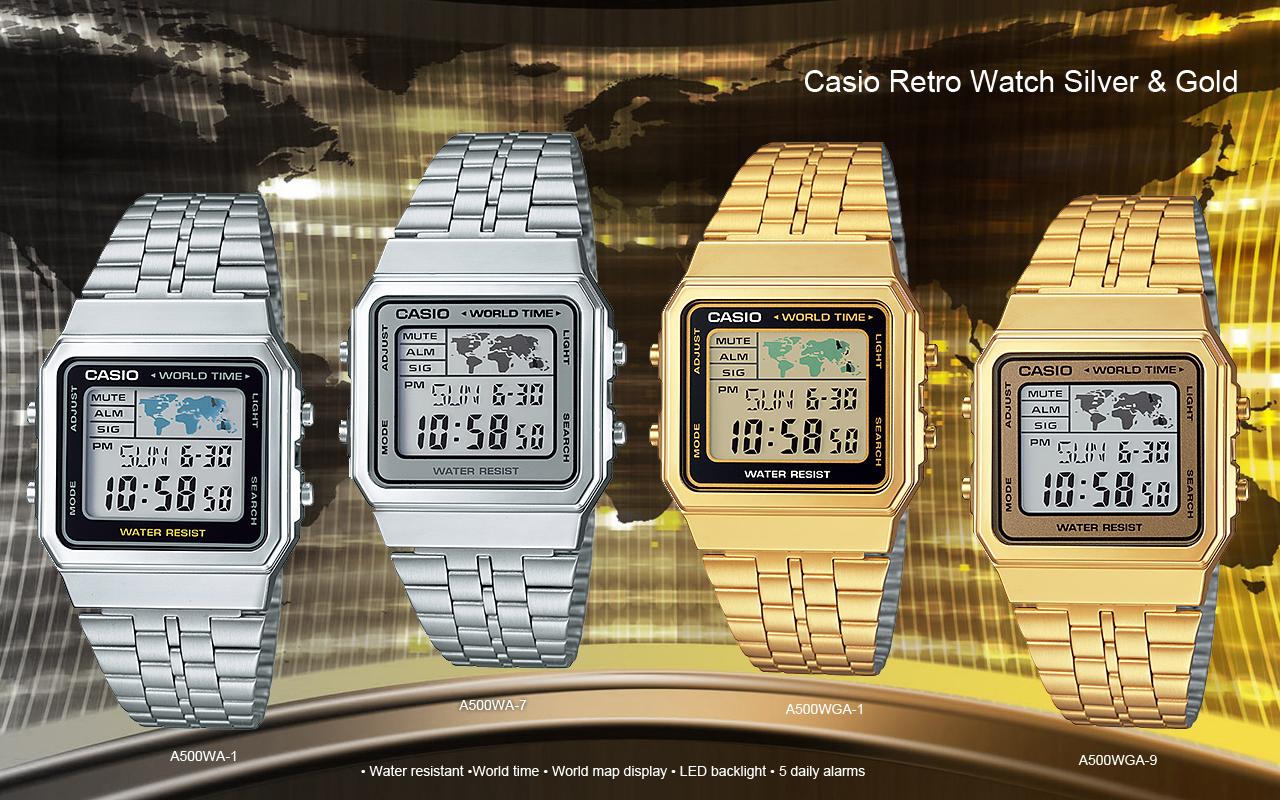 casio a500wa gold