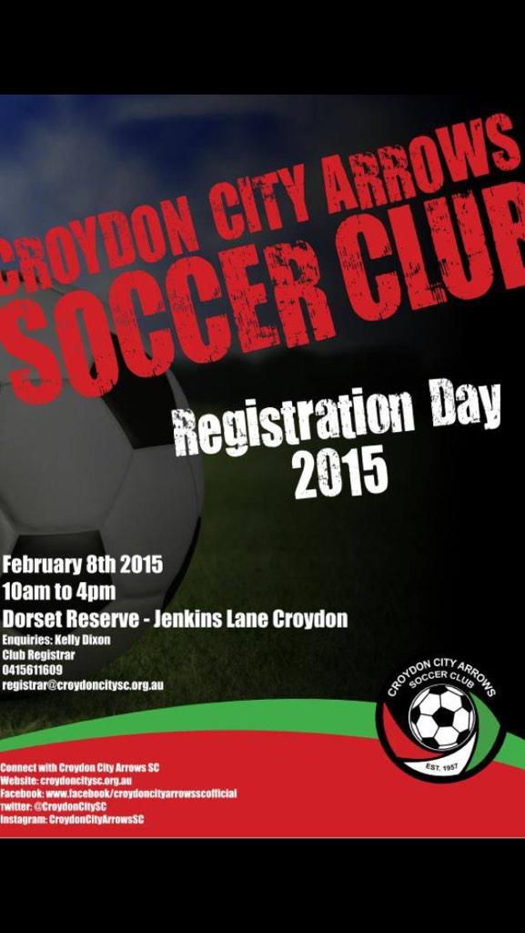 CroydonCitySC's tweet photo. Come down to the club for Registration Day http://t.co/q66w33AUlJ
