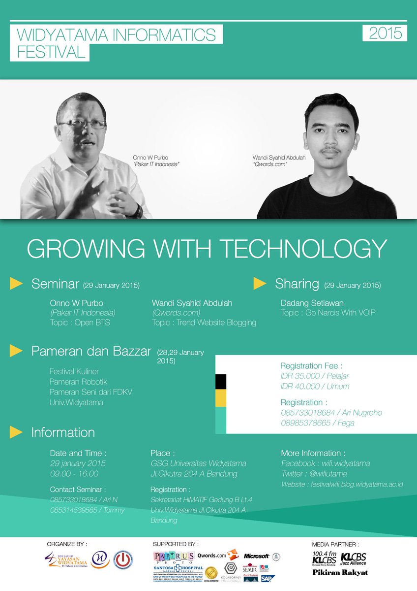 Widyatama Informatics Festival 27-29 Jan'15 SEMINAR ONNO W PURBO "OPEN BTS" info: festivalwifi.blog.widyatama.ac.id <a href="/forumUTama/">forumUTama</a>