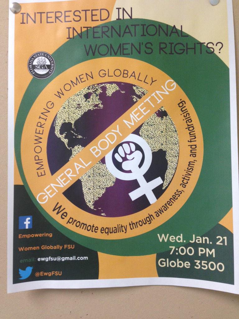 kerriposa's tweet photo. Check out FSU's new Empowering Women Globally club @EwgFsu #wstfsu @mwrightc http://t.co/8IXYlUtikm