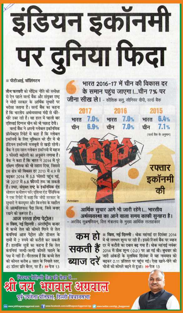 bjp_jbaggarwal's tweet image. इंडियन इकॉनमी पर दुनिया फ़िदा
#DevelopmentWithModi 
#BJP4Delhi #DelhiWithModi