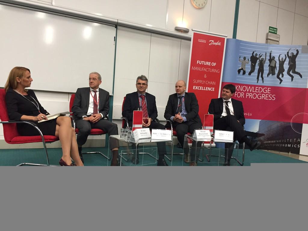 EFLjubljana's tweet photo. Round table with guests: Aleksander Zalaznik, dr. Kurt Hofstaedter, Michael Braunschmidt, Valter Leban. #FutureSCM http://t.co/uwd4aEiYfO