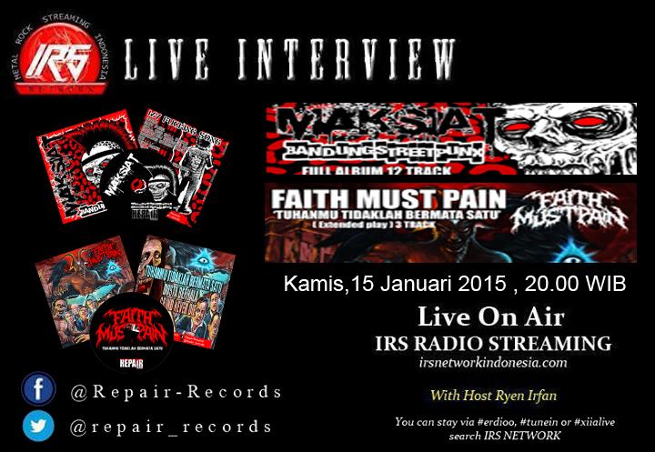 MALAM INI...riview album <a href="/faithmust_pain/">faith must pain</a> <a href="/maksiatpunk/">MAKSIAT</a> live <a href="/irsnetwork/">IRS Tax Relief Network</a> <a href="/irsbandung/">IRS Network Bandung</a> <a href="/BandungBerisik/">Bandung Berisik</a> <a href="/MksUnderGround/">Makassar UnderGround</a>