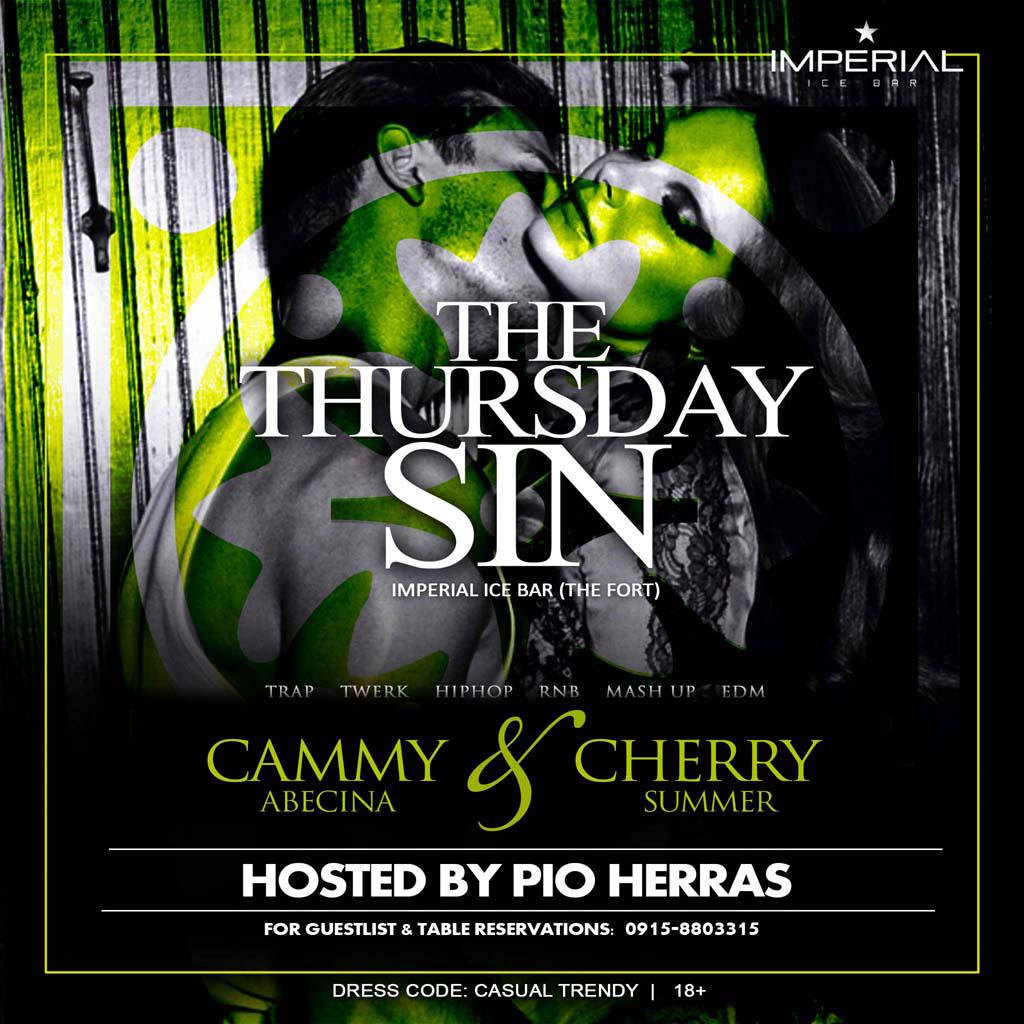 PioHerras's tweet photo. Your Thursday Night Habit. #TheThursdaySin
For Guestlist &amp; Table RSVP,
Call/Text 0915-8803315. Come through! http://t.co/TQ2veRYyLe