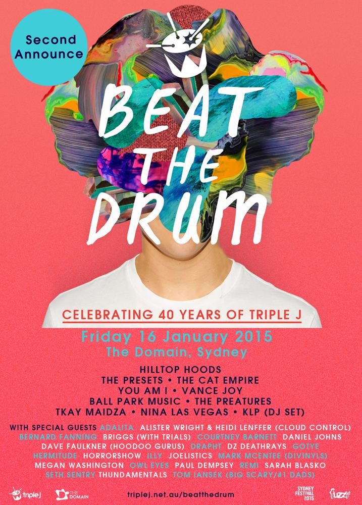 triplej's tweet photo. HAPPY #BeatTheDrum DAY! We’re bringing our amazing concert to you all day, on your radio and online! http://t.co/zw0yU5FohE
