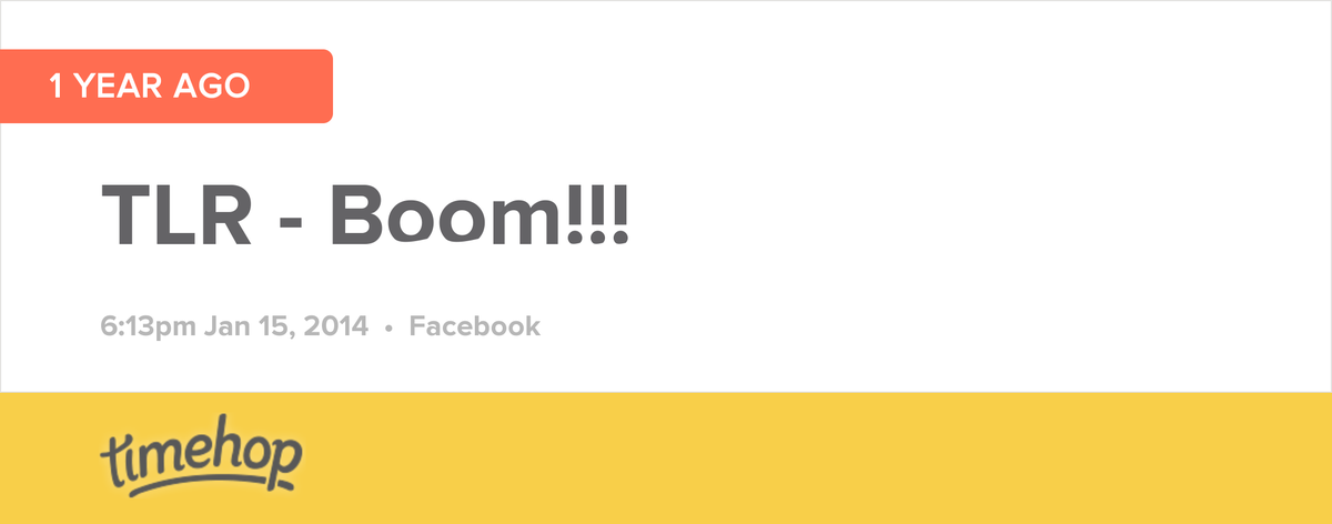 Cassiola's tweet image. This time last year I got my TLR. Still find that so exciting 😊 timehop.com/c/fs:101521315…