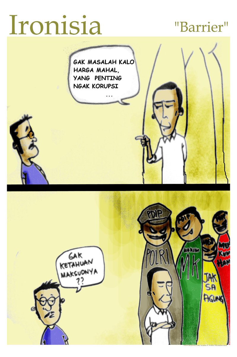 pemerintahan kali ini bakalan bersih. soalnya pengawalnya ada di setiap lini. (Ironisia ep. Barrier) cc <a href="/iwan_ideas/">Iwan Yuliyanto</a>