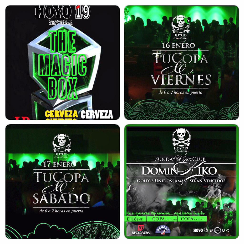 FdMontoyalibano's tweet photo. Aquí tenéis la programación de este finde en tu garito de moda @hoyo19sevilla 
#LISTAMONTOYA 
Reservados 673488287 http://t.co/SLbAJWOaAY