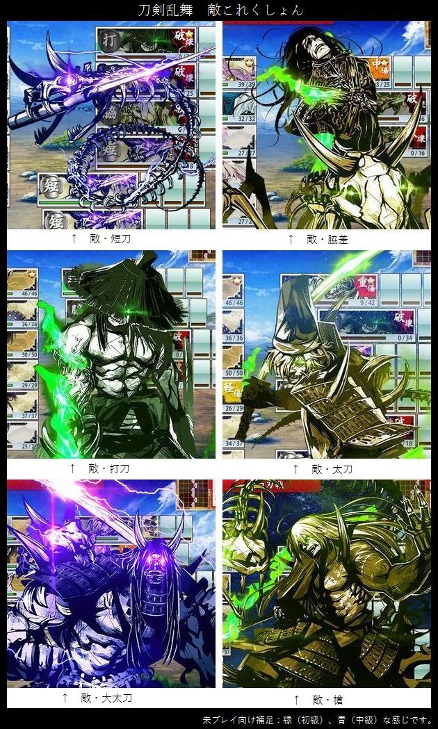 ハルキ 刀剣乱舞の敵を集めてみました 槍の人もかっこいい Http T Co Jxms6ru19c Twitter