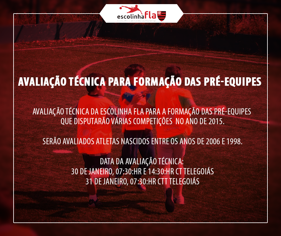 Escolinha_flago's tweet photo. #escolinhaflago #campea #avaliacaotecnica 

Avaliações abertas p/ alunos de 09 à 16 anos, das 08 às 11horas da manhã. http://t.co/8mjuEtgyTi