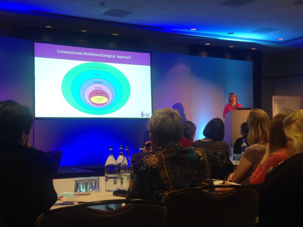 JHealthVisiting's tweet photo. Jayne Hollinshead explains the @iHealthVisiting compassionate resilience model. #healthvisitors #HVCon http://t.co/rqHBDFblwe