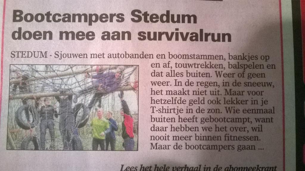 Leefoutdoor's tweet photo. Met de #bootcamp uit #Stedum gaan we mee doen aan #survivalrunwesterbork. http://t.co/aZND4zKN1O