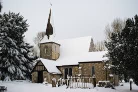 in the snow! <a href="/ChaldonChurch/">StPeterandStPaul</a>