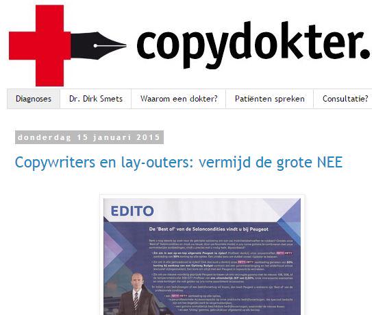 dirksmets's tweet photo. Nieuwe blogpost met lay-out- en copytips, over de grote te mijden 'NEE': http://t.co/B5rhelHC2P #copy #peugeot http://t.co/FqL3yW5UNZ