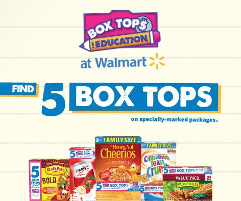 Look for 5 Bonus Box Tops on more than 100 products, while supplies last, only at Walmart. 
Walmart.com/BoxTops