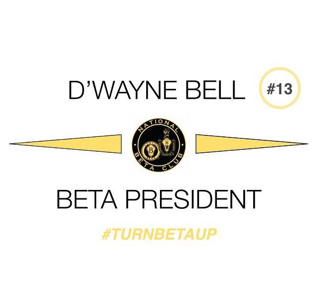 hallierodrigue4's tweet photo. Hey vote dwanye bell as senior beta president #13 #TurnBetaUp #Bell4Beta #betarocks15 http://t.co/KG1qwmUfFa