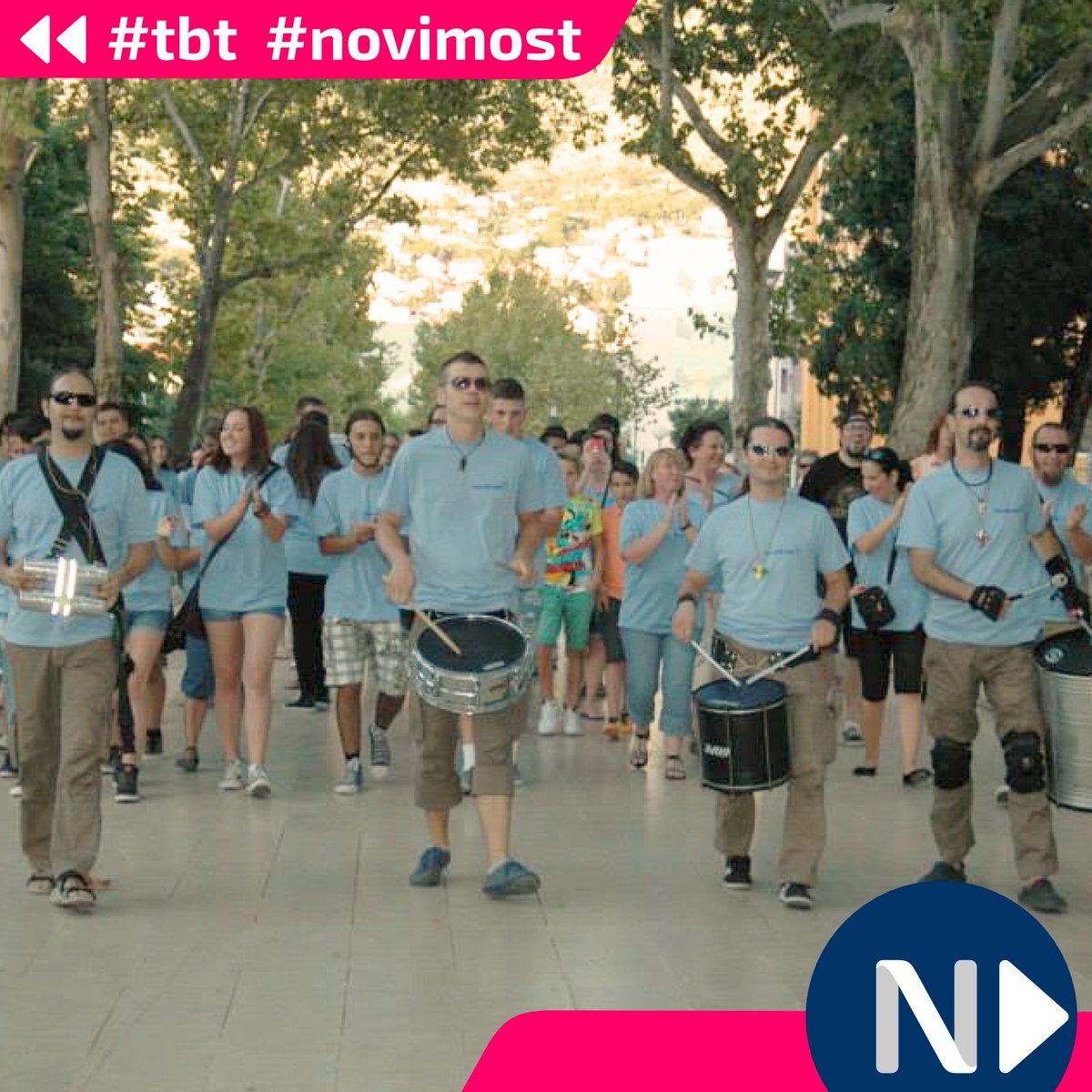 NoviMost's tweet image. #tbt: remember banging the drum in Mostar? Were you part of our 20th Anniversary celebrations last summer?  #novimost