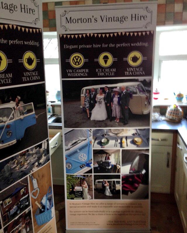 ArdenStudio's tweet image. Roller banners designed &amp;amp; delivered to @MortonsVintage ready for the big show