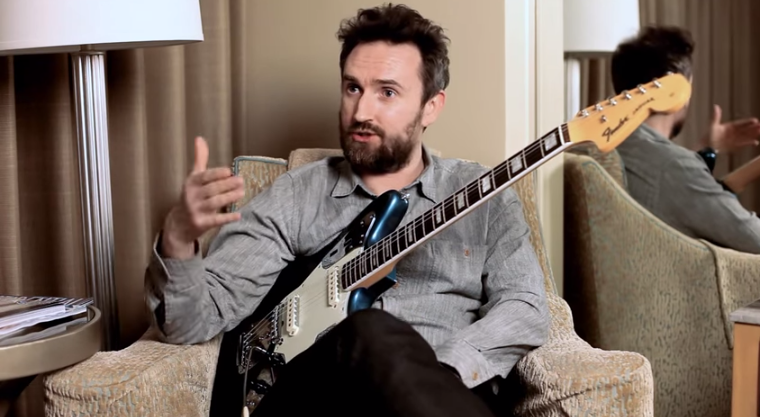 Fender's tweet photo. #TBT When we caught up w/ @The_Cranberries Noel Hogan to discuss #Fender #Jaguars http://t.co/bF9ljUbS4E #guitars http://t.co/qt3PF3wqPi