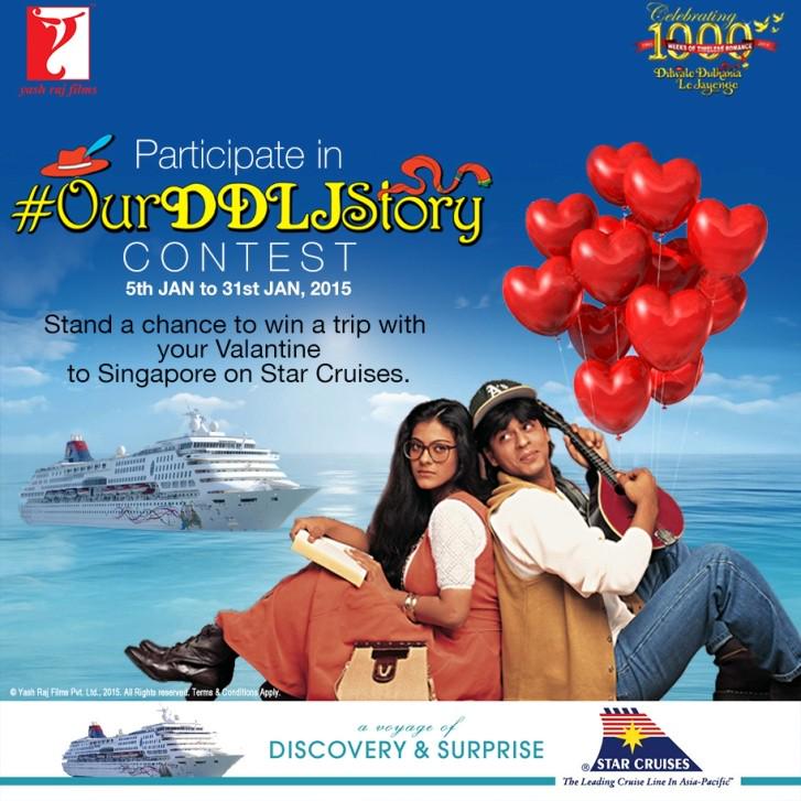 DDLJ's tweet photo. Enter #OurDDLJStory contest today with a collage of your lovely images with your partner. http://t.co/plHok9LYAm http://t.co/Z6dZ0aBmiI