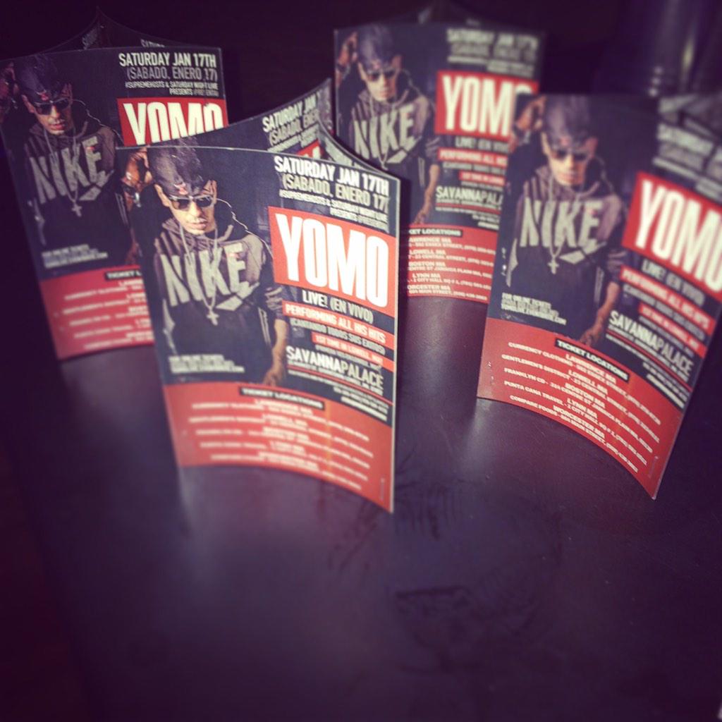 Jan 17 Yomo will be performing in Savanna Palace for the first time in Lowell MA I have tickets for sale. Hit me up