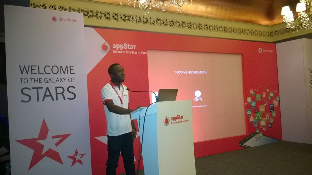 TelecelGhana's tweet photo. Live from Global #appStar competition in India.
Go Vodafone Ghana Go!
#appstargh winners, we wish them all the best! http://t.co/5KgIQg2i0C