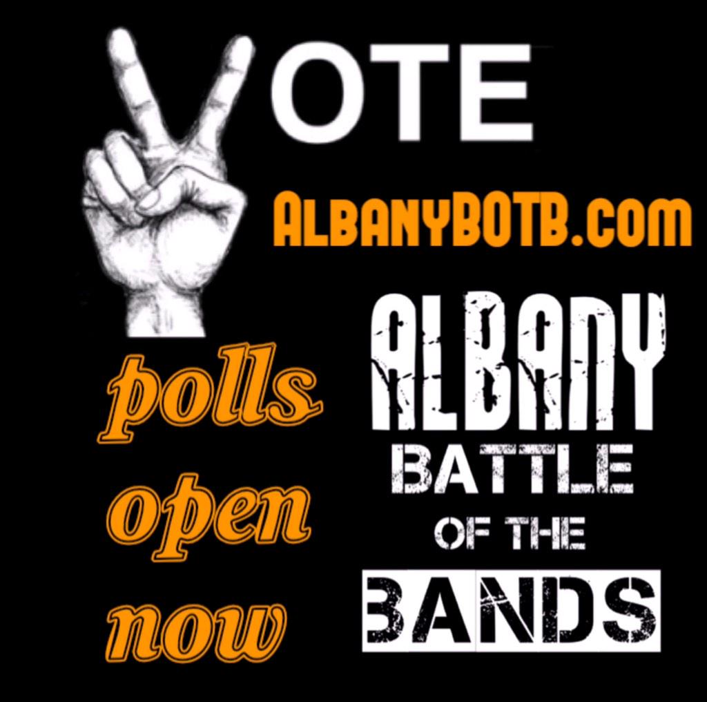 albanybotb's tweet photo. GO VOTE FOR YOUR FAVORITE ARTISTS TODAY! Polls are now open for the "ALBANY BATTLE OF THE BANDS"  #albanybotb http://t.co/5iJouLhIiV