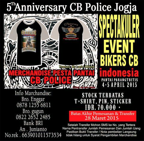 infoeventcb's tweet photo. #EventCBIndonesia #CbPolice info Kaos acara hanya terbit 3000.monggo buruan pesan . http://t.co/Q1v9LhIFUb
