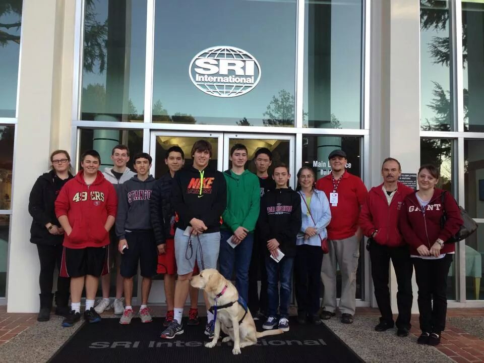 FRC2144's tweet photo. We had a great tour of Stanford Research Institute's (SRI).Robotics Lab! Back to building our FRC robot #omgrobots http://t.co/lffgDwfksr