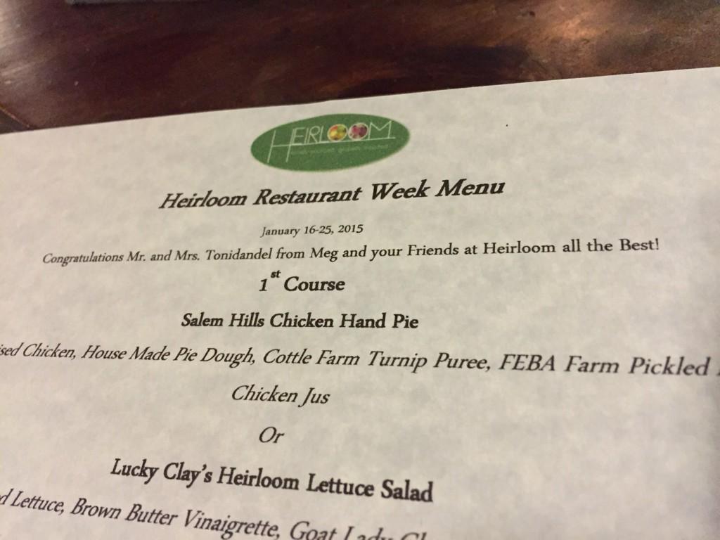 thisismegseitz's tweet photo. THIS is one of SO MANY reasons why @HeirloomRestNC is the BEST. #personaltouch #knowyourguests #love http://t.co/AUdwp10Rt9