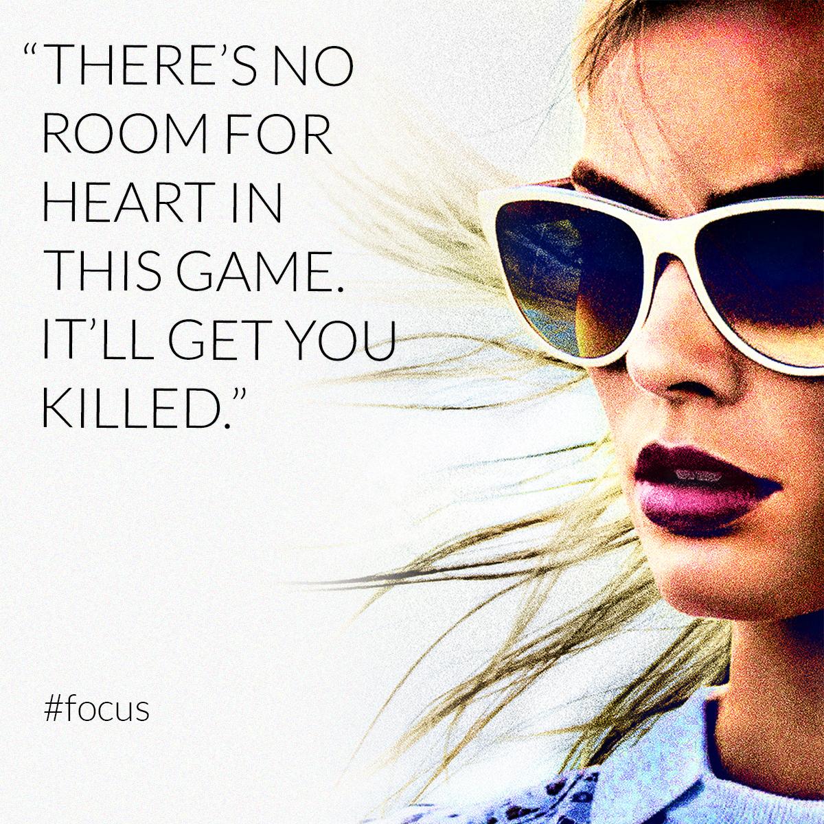 warnerbros's tweet photo. Die with the lie. @MargotRobbie #Focus http://t.co/Fox2zayfr4