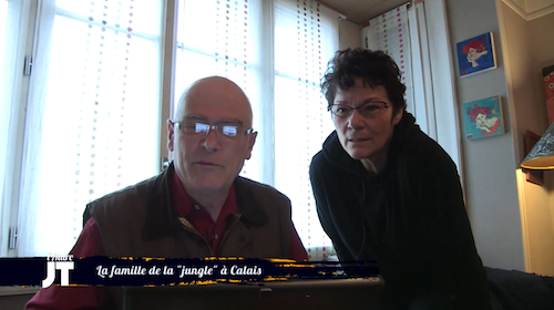LAutreJT's tweet photo. .@A2lan_H a rencontré Domdom et Nana, 2 retraités qui passent leurs journées à aider les migrants de #Calais. #AJTF4 http://t.co/MLOxIJM8Fu