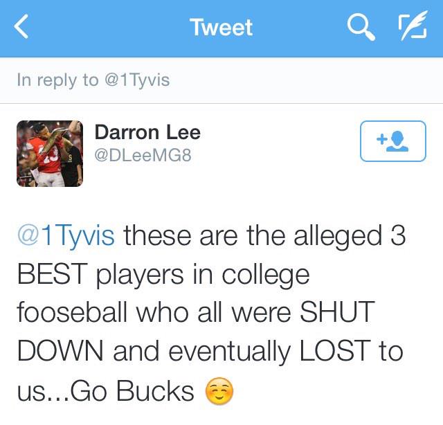 SN_Ohio's tweet photo. The greatest exchange of tweets ever. 

The Greatest.

Ever. #GoBucks http://t.co/pgrlPoYj0U