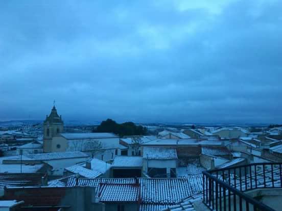 Gélida estampa de mi pueblo, San Pedro. A ver cómo amanecemos mañana, ❄️buenas noches!