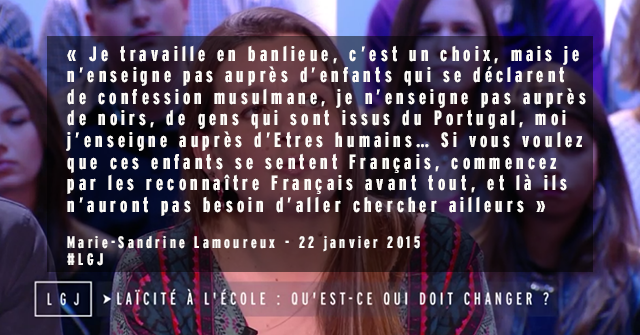 Marie-Sandrine Lamoureux, prof en banlieue, pousse son coup de gueule > bit.ly/1yOz5bB #LGJ