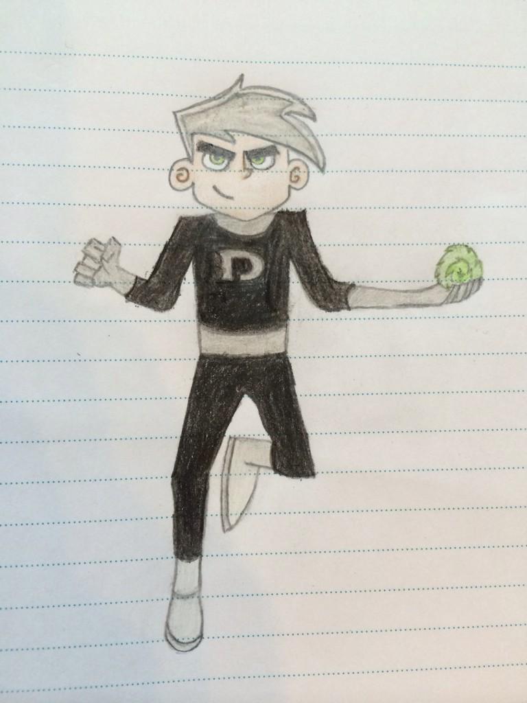 jkib929's tweet photo. First attempt at drawing #DannyPhantom while rewatching the show! :)  @DannyPhantom_TV @DavidK23 @realhartman http://t.co/ETM9jyM75r