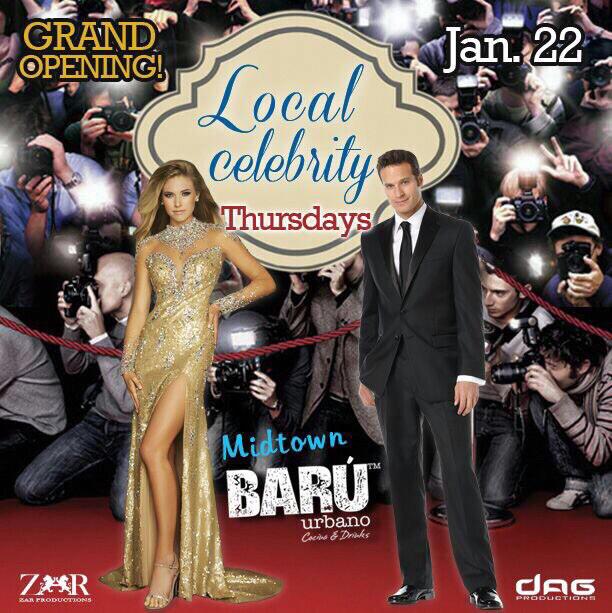 Join us #tonight for the launch of #CelebrityThursdays at <a href="/BaruUrbano/">BARÚ Urbano</a> Midtown. 8:00pm #megacityevents #baru #miami