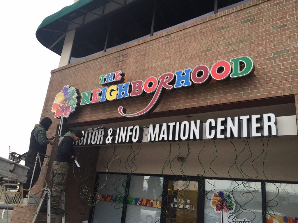 GLLVchamber's tweet photo. Sneak peak at the signage for #TheNeighborhood Visitor & Information Center #GLLV #MisterRogers http://t.co/P7HIYHpo1v