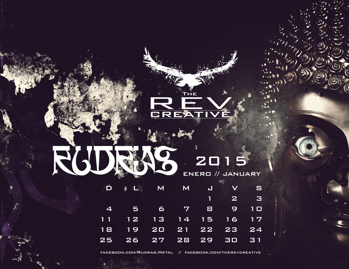 RudrasMetal's tweet image. Enero lo patrocinan Rudras y @TheRevCreative. Diseño por @K_Enrique_MC