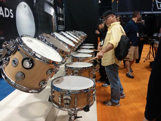 remopercussion's tweet photo. First day at NAMM at the Remo booth #namm15 #teamremo http://t.co/mWj7eZIyCZ