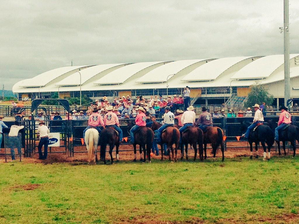 EmilyColless's tweet photo. #ABCRA #nationalfinals #Tamworth #toughenoughtowearpink #cancerawateness #campdraft http://t.co/R4Mz3PTGxo