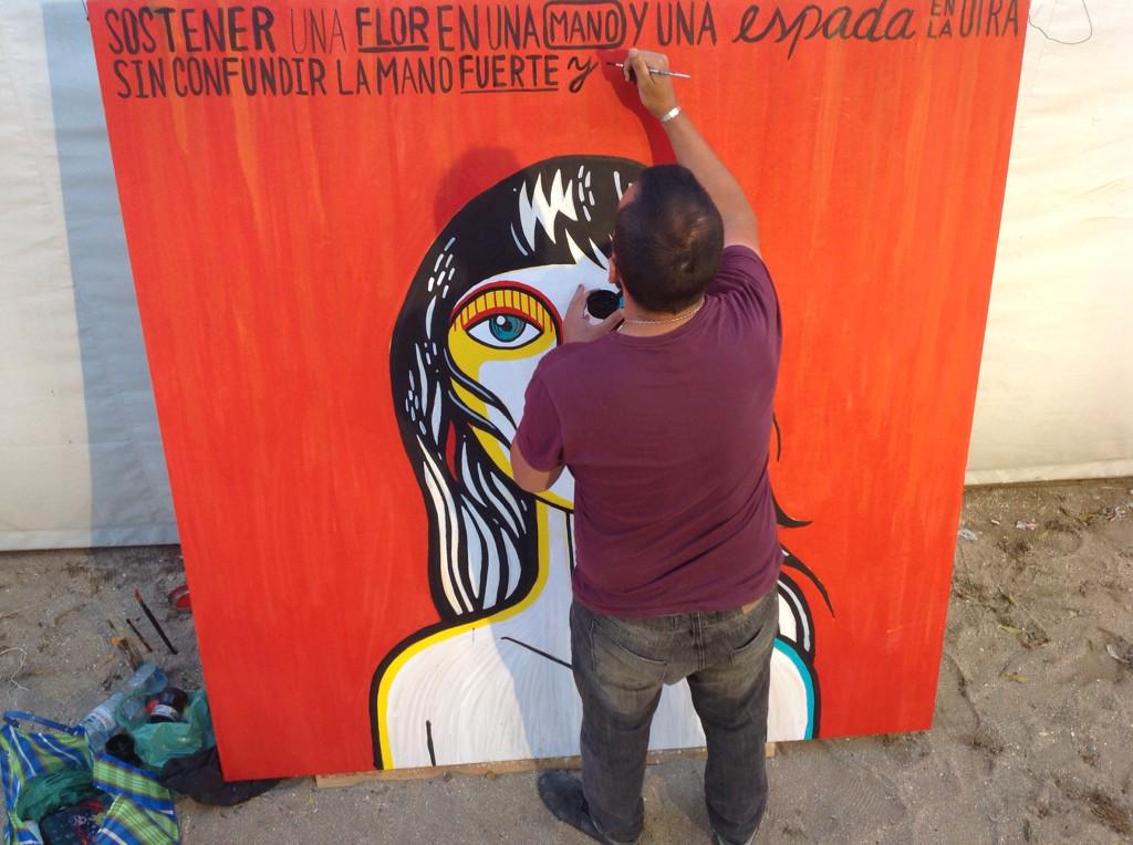 PLat's tweet photo. ahora en @MARMuseo, @CircuitoDelArte presenta a @JoseSaccone pintando en vivo en la #NocheDeLosMuseos http://t.co/veg23sklBD