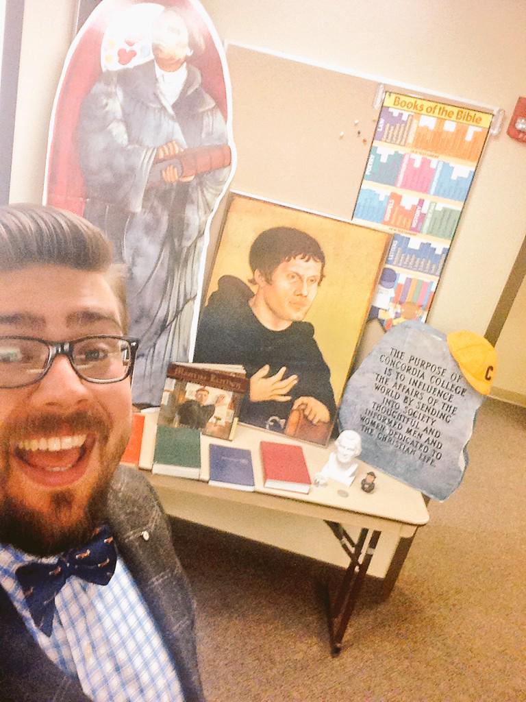 therealtmoeslep's tweet image. Could I be more excited for week 2 of Lutheran 101? #TheProfessor #lutherans @ELCA @ELCAYoungAdults #dropknowledge