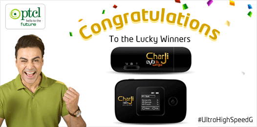 PTCLOfficial's tweet photo. Lucky Winners #PTCL #Charji #UltraHighSpeedG
Faizan Khan, Lahore, Charji Wingle
Jaiser Abbas, Islamabad, Charji Cloud http://t.co/lwhqUOLtoM