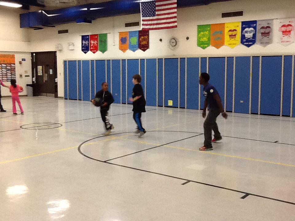 Reaching goals! We bought time to play basketball from our PBIS Store. Good behavior = good times! <a href="/TheHornetsHive/">Heather Hill School</a>