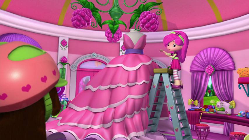 IamStrawberry's tweet photo. Wow! What a berry pretty dress #RaspberryTorte is designing! Which one of her #BerryBestFriends could it be for? http://t.co/5qE5kdrfAS