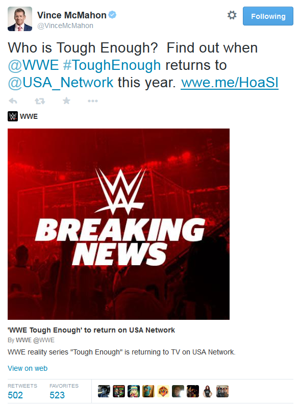 SquaredCircleTs's tweet photo. #ToughEnough is coming back! You think @HeelZiggler, @Ryback22 & Rowan will enter?! #KeepingItReal #KeepingItKayfabe http://t.co/Mw3VGDbBst