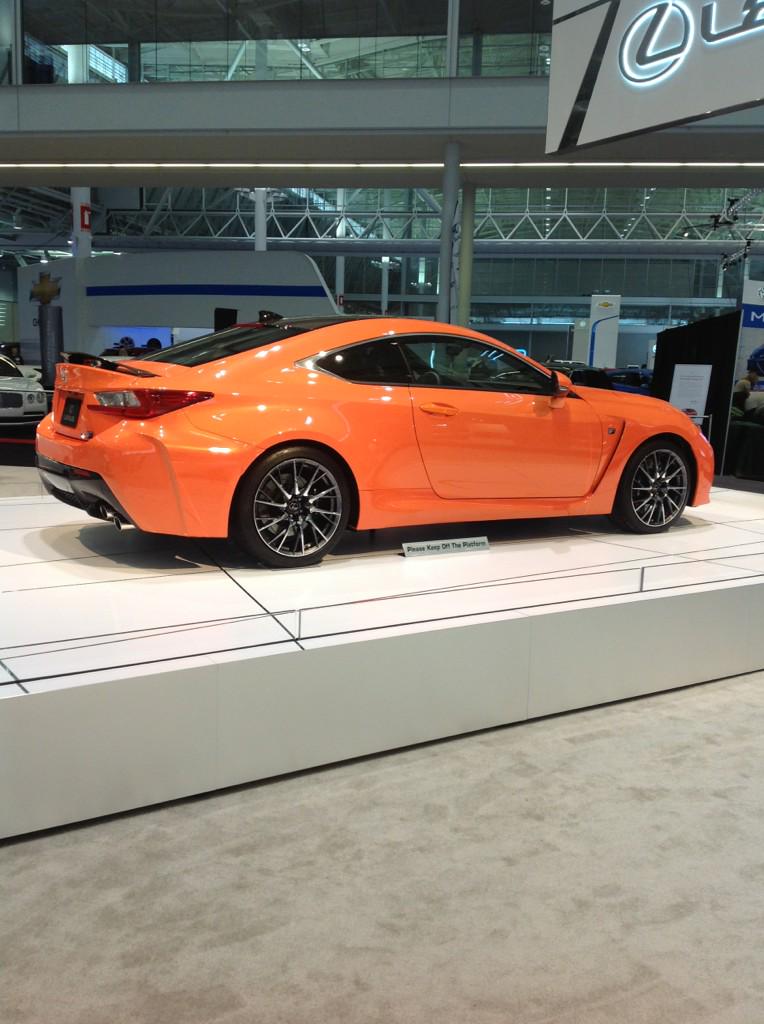 BostonAutoShow's tweet photo. Orange you glad to see the all new @Lexus #RC? #badumching #ShowMeThatCar #BostonAutoShow http://t.co/7aqZd2gD9y